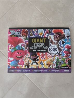 2/$40 Trolls World Tour Giant Sticker Activity Pad